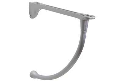 Менсолодержатель "Изогнутый", отделка алюминий, комплект 2 штуки