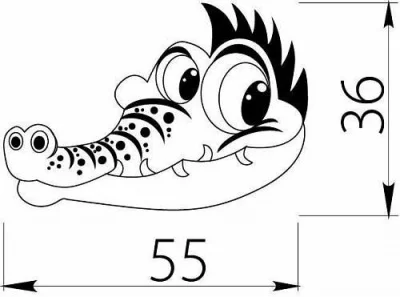 GTV: Детская резиновая ручка - КРОКОДИЛ UM-KID-Q-001