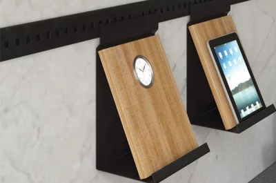 Полка для планшета, 250х150х320мм, отделка черный бархат (матовый)