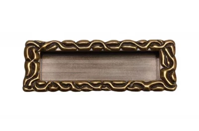 Ручка врезная 96мм, отделка бронза "Орваль"