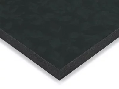 Фасад мебельный МДФ AGT глянцевый черные цветы 629