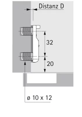 Hettich: 9084992: Монтажная планка System 8099 для Sensys/Intermat