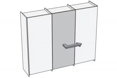 Plano Комплект фурнитуры для центральной двери (правой)