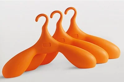 Плечики для одежды, отделка оранжевая