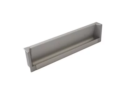 Врезная ручка 160мм, алюминий/серебро