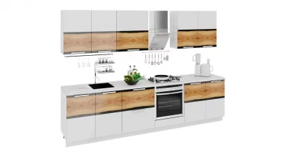 Кухонный гарнитур длиной - 300 см (со шкафом НБ)