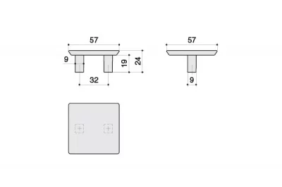 Ручка-скоба 32мм, отделка цемент