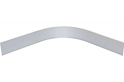 08 Закругление универсальное для цоколя ПВХ Н.100, гладкий алюминий