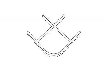 09 Угол 90" двухсторонний Н-100, орех темный