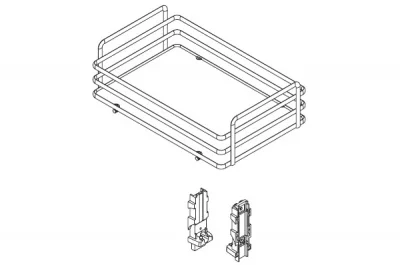 Ellite Комплект из 3-х сеток для колонны в базу 300, отделка титаниум