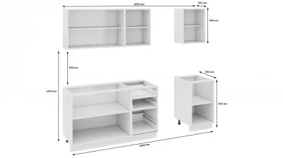 Кухонный гарнитур длиной - 240 см