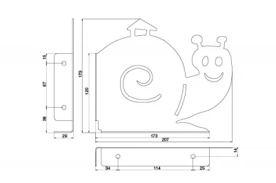 Менсолодержатель Molly, цвет красный, комплект 2 штуки