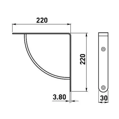 GTV: Полкодержатель 073027 хром PP-LUK-00-01