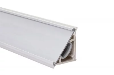 Бортик треугольный L=4000, под кромку H.34, ПВХ отделка 07 серый