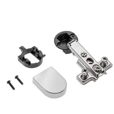 GTV: Петля GTV для стекла + ответная Планка с евро шурупом и заглушка овальная хром ZP-CIG-09UZE