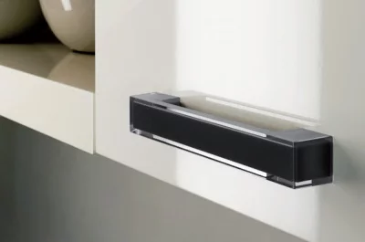 Ручка-скоба 160мм, отделка транспарент + бежевый