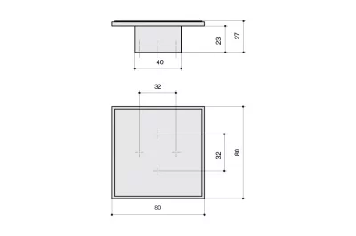 Ручка-скоба 32-32мм, отделка хром глянец