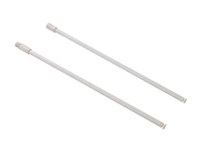 Рейлинг продольный Firmax глубина 400 мм белый, (2 рейлинга + 2 крепления)