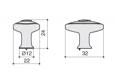 Ручка-кнопка, отделка серебро старое + вставка