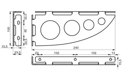 Менсолодержатель Serenissima 24, отделка серебро, комплект 2 штуки