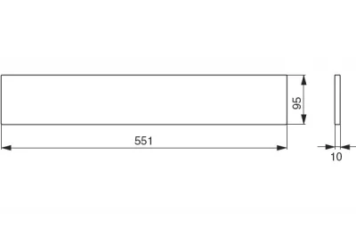 Вставка в полку, 551х95х10мм, отделка дуб