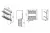 Выдвижная полка для обуви, двухуровневая левая, с направляющими полного выдвижения с доводчиком, отделка алюминий + серая Выдвижная полка для обуви, двухуровневая левая, с направляющими полного выдвижения с доводчиком, отделка алюминий + серая