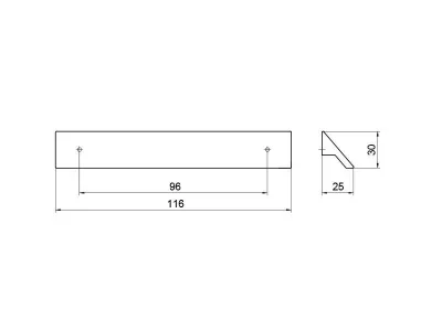 Профиль-ручка 96мм, графит