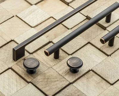 GTV: Ручка мебельная UZ 819 C=192, античная медь UZ-819192-14