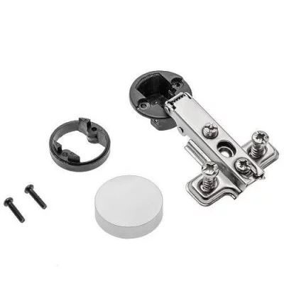 GTV: Петля GTV для стекла + ответная Планка с евро шурупом и заглушка круглая алюминий ZP-CIG-19OZE