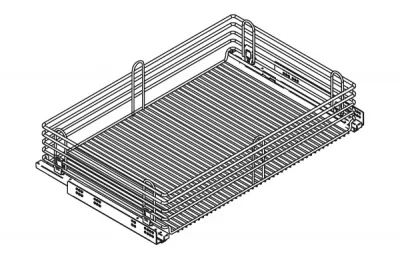 Сетка выкатная сплошная под мойку в базу 900, с доводчиком Blumotion