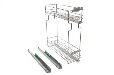 Бутылочница FGV в базу 200мм правая, направляющие EXCEL, плавная доводка, хром