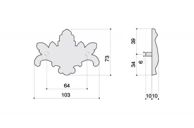 Накладка декоративная, отделка бронза &quot;Валенсия&quot;