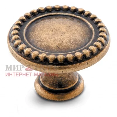 Ручка-кнопка D30мм бронза состаренная: WPO.2030.030.00D1