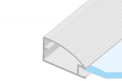 Профиль рамочный 42х22, L=4000мм, отделка алюминий рифленый