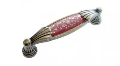 Giusti: Ручка металлическая со вставкой "Золото на красном" - M28.21.A5.D1G