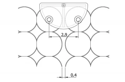 Комплект креплений для навески декоративных панелей, отделка транспарент, 20 шт.