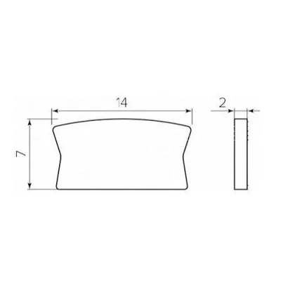 GTV: Заглушка для профиля GLAX MINI - цвет серебристый (цена за 10шт.) PA-ZASGLAXMNK-00