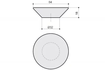 Ручка-кнопка, отделка транспарент + синий