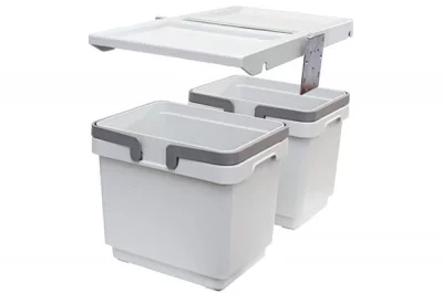 Ведро для мусора пластиковое, двойное, для сеток серии KSLT