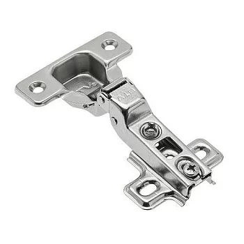 GTV: Петля полунакладная GTV Ø35 с ответной планкой H=0 без евро шурупа, сверление - 45мм вес-60 гр. ZP-BICN080BE