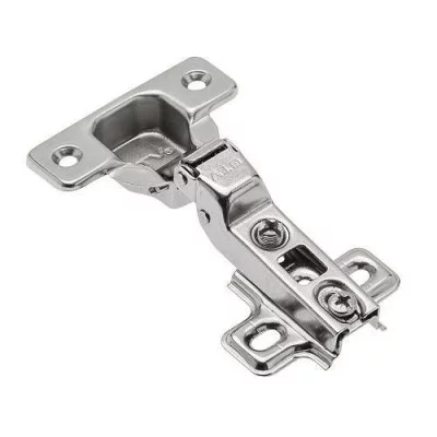 GTV: Петля полунакладная GTV Ø35 с ответной планкой H=0 без евро шурупа, сверление - 45мм вес-60 гр. ZP-BICN080BE