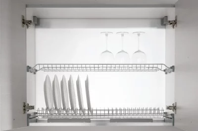 Сушка 2-уровневая в базу 600/16, отделка серая