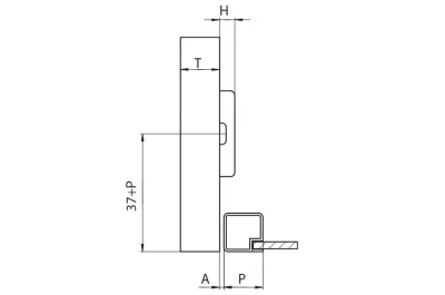 Петля 110 вкладная с доводчиком, для алюминиевой рамки, Clip-on, отделка никель