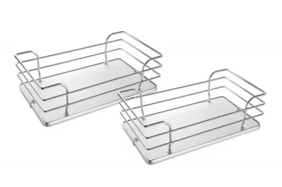 Комплект из 2-х сеток для колонны в базу 450, отделка хром + белый