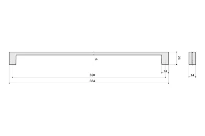 Ручка-скоба 320мм, отделка черный матовый