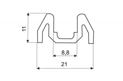 Угол поворотный R=237.5 накладной, светло-коричневый