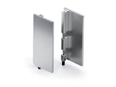 Комплект торцевых заглушек сплошных верхнего профиля GOLA Alphalux (2 части:L+R), алюминий