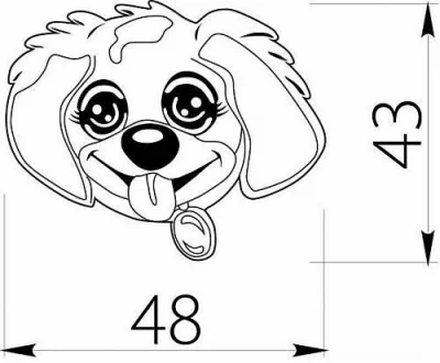 GTV: Детская резиновая ручка - СОБАКА UM-KID-Z-001