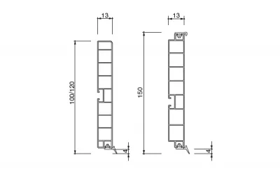 0421 Цоколь ПВХ H.150, L=4000, чёрный