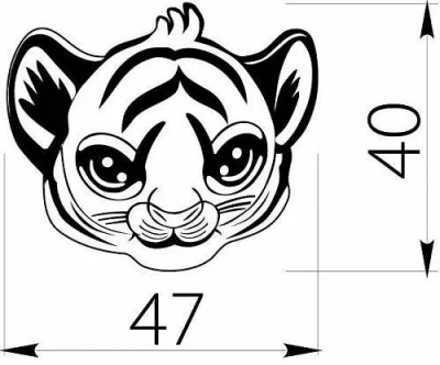 GTV: Детская резиновая ручка - ТИГРЕНОК UM-KID-I-002